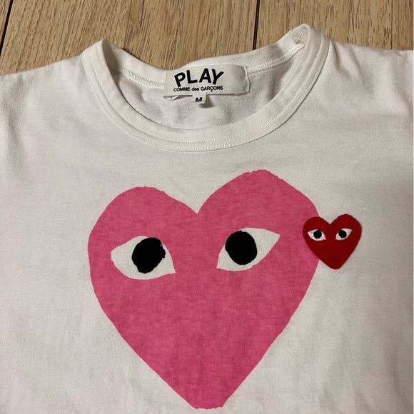 Comme Des Garsons Play Pink Heart Tee - Picture 6 of 9